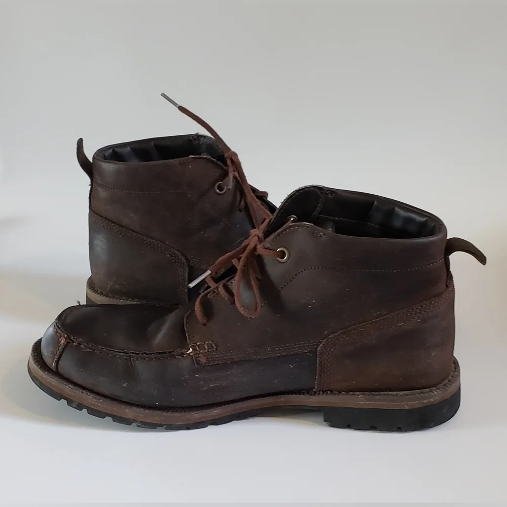 Timberland Grantly Chukka Leather Moc Toe Ankle Dark Brown Men A1859 Siz…